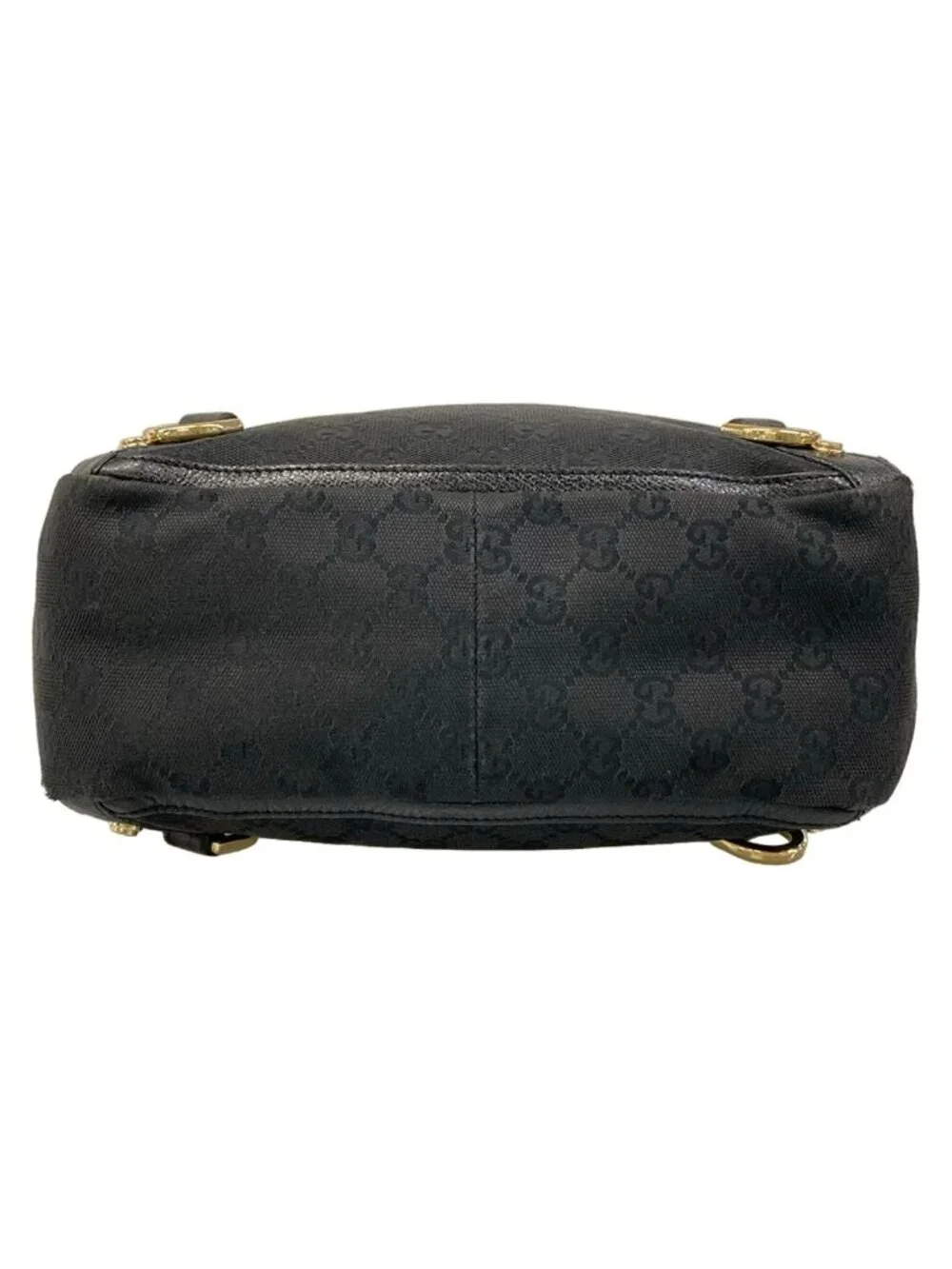 Gucci Tote Abbey GG Pattern Black Leather